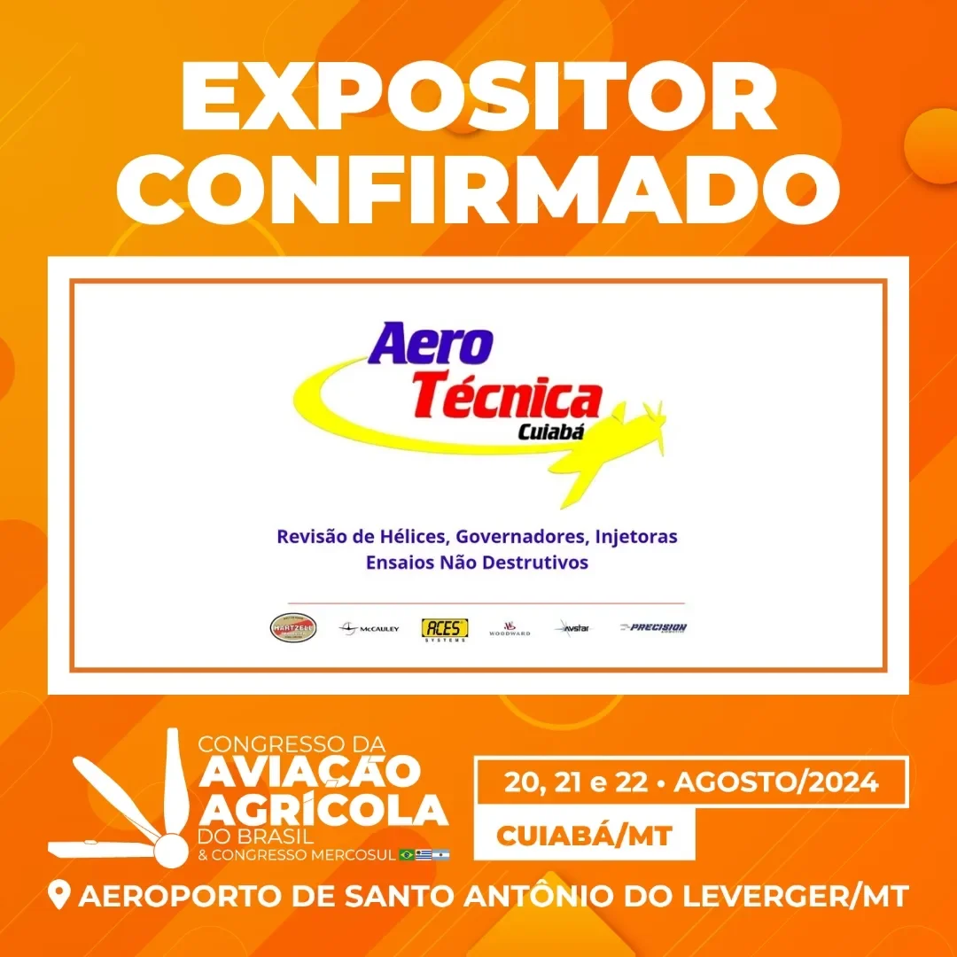 Aerotécnica Cuiabá — expositor confirmado no Congresso da Aviação Agrícola do Brasil 2024